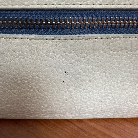 Brighton Leather Wallet White With multicolor Braided band around - Picture 4 of 16